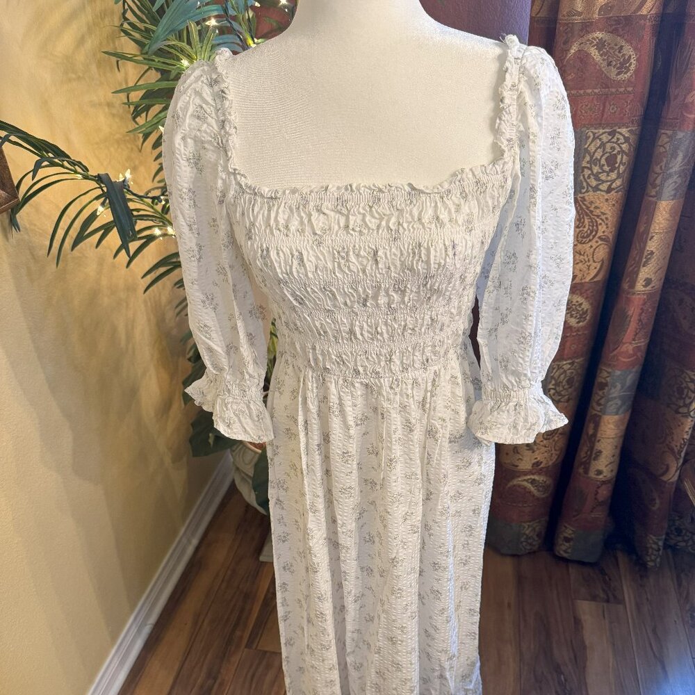 H&M Smocked Maxi Floral Dress